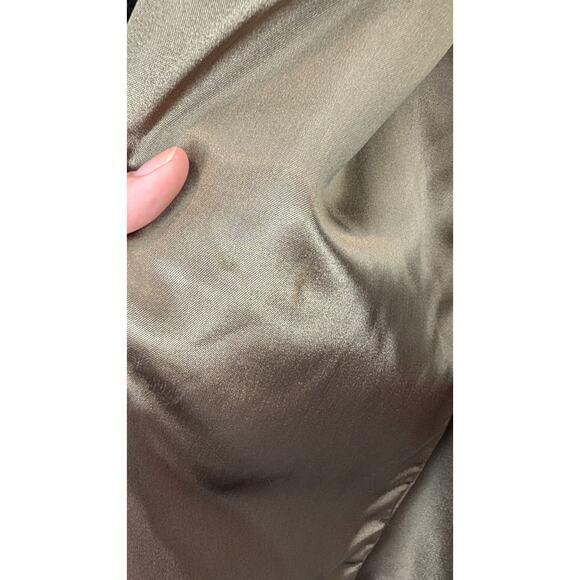 Caroline Rohmer Petite Olive Green Wool and Cashmere Coat - Picture 6 of 7